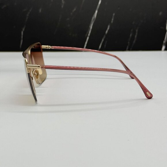 NEW TOM FORD SOFI TF840 28T SUNGLASSES WOMEN ROSE GOLD SQUARE EYEWEAR FT0840/S - Picture 9 of 12